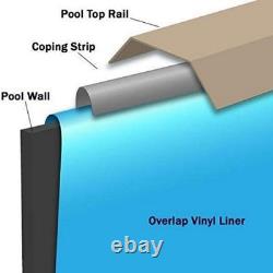 Swim Central 27FT Blue Swirl 48/52IN Round Overlap Above Ground Pool Liner