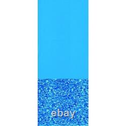 Swimline 15 Foot Swirl Blue Round Above Ground Swimming Pool Wall Overlap Liner