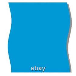Swimline 15 Ft Solid Blue Round Above Ground Swimming Pool Overlap Liner (Used)