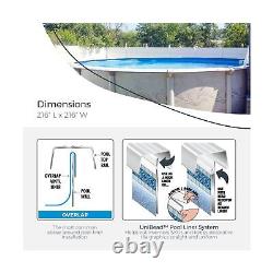 Swimline 18 Foot Round Durable 20 Gauge Vinyl Wall Overlap Pool Liner Cover f