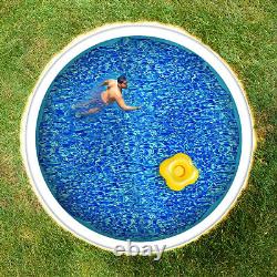 Swimline 18-Ft Round Above Ground Swimming Pool Wall Overlap Liner, Swirl Blue