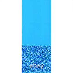 Swimline 21 Foot Swirl Blue Round Above Ground Pool Wall Overlap Liner (Used)