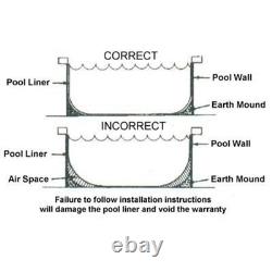 Swimline 21 Foot Swirl Blue Round Above Ground Pool Wall Overlap Liner (Used)