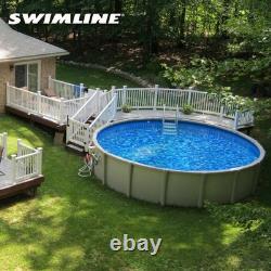 Swimline 24 Foot Swirl Blue Round Above Ground Swimming Pool Wall Liner (Used)