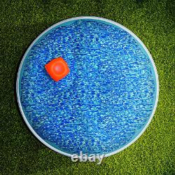 Swimline 24 Foot Swirl Blue Round Above Ground Swimming Pool Wall Overlap Liner