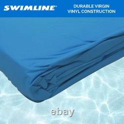 Swimline 24 Ft Swirl Blue Round Above Ground Pool Wall Overlap Liner (Open Box)