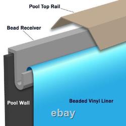 Swimline Beaded 18' x 33' Oval Blue 52 in. Depth Above Ground Pool Liner, 20 Mil