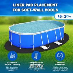 Swimline Hydrotools Above Ground Oval Liner Pad, Pool Protector Mat, 15 x 30 Ft
