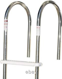 Swimline Hydrotools Above Ground Stainless Steel Heavy-Duty Pool Deck Ladder