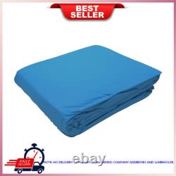 Swimline LI184820 18' Solid Blue Round Above Ground Swimming Pool Overlap Liner