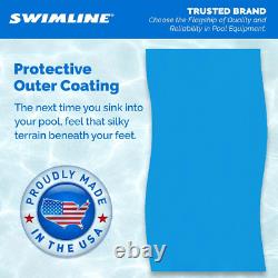 Swimline LI184820 18' Solid Blue Round Above Ground Swimming Pool Overlap Liner
