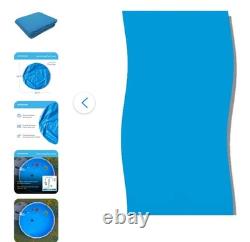 Swimline LI244820 24' Solid Blue Round Above Ground Swimming Pool Overlap Liner