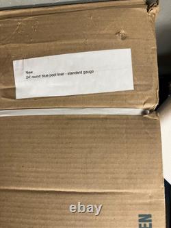 Swimline LI244820 24' Solid Blue Round Above Ground Swimming Pool Overlap Liner