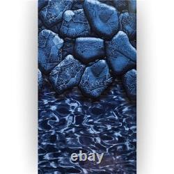 Swimline LI2448BSO 24 ft. Round Blue Boulder Swirl 48-52 in. Above Ground Ove