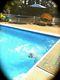 Swimming Pool 16' wide x 24' long x 4' deep used with heater needs new liner