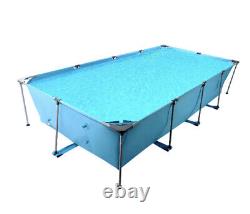 Swimming Pool Above Ground 15ft Rectangular Frame Pools Blue Family Outdoor Use