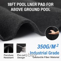 TIXANF 18FT Pool Liner Pad 350G/M² Thicker, Seamless Above Ground 18FT, Black TIXANF 18FT Pool Liner Pad 350G/M² Thicker, Seamless Above Ground 18FT, Black