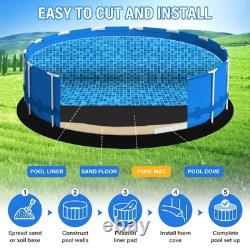 TIXANF 18FT Pool Liner Pad 350G/M² Thicker, Seamless Above Ground 18FT, Black TIXANF 18FT Pool Liner Pad 350G/M² Thicker, Seamless Above Ground 18FT, Black