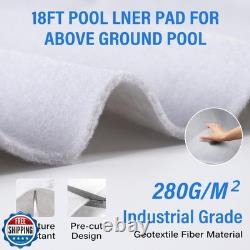 TIXANF 18FT Pool Liner Pad, Seamless Above Ground Pool Liner, Pre-Cut Heavy Du