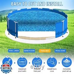 TIXANF 18FT Pool Liner Pad, Seamless Above Ground Pool Liner, Pre-Cut Heavy Du