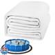 TIXANF 24FT White Pool Liner Pad, Seamless Above Ground Pool Liner, Pre-Cut He