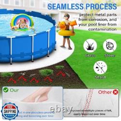 TIXANF 24FT White Pool Liner Pad, Seamless Above Ground Pool Liner, Pre-Cut He