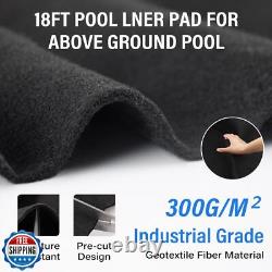 TIXANF 300G/M² Thicker 18FT Pool Liner Pad, Seamless Above Ground Pool Liner