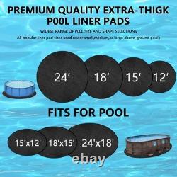 Tacsal 24' Round Pool Liner Pad for Above Ground Swimming Pools, Geotextile