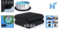 TezhiIe 18ft Thicker Round Pool Liner Mat, Above Ground Pool Pad, 350g/M²