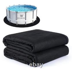 TezhiIe 350g/M² Thicker Round Pool Liner Mat, Above Ground Pool Pad, 18.04ft