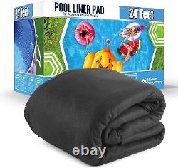 Thick Weather-Resistant Pool Liner Pad for 24' Round Pools Puncture Protection