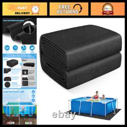 Thickened 10x7 FT Pool Liner Pad for Rectangular Above Ground Pools Durable &