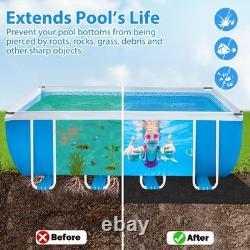 Thickened 10x7 FT Pool Liner Pad for Rectangular Above Ground Pools Durable &