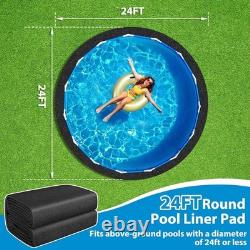 Thickened 24FT Round Pool Ground Pad Extend Liner Life & Prevent Punctures