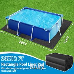 Thickened Pool Liner Pad for above Ground Pool, 20'X 12' Rectangle under Pool Ma