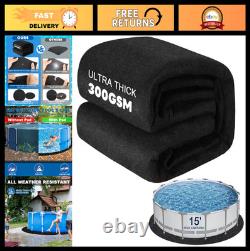Thicker 300G/M² Pool Liner Pad for 15 Ft Round Above Ground Pools, Durable & Pun