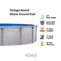 Tortuga Above Ground Swimming Pool Kit with Overlap Liner & Skimmer
