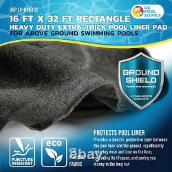 U. S. Pool Supply Ground Shield 16x32 Rectangle Pool Liner Pad #R041