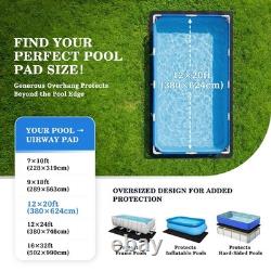 UIRWAY 12 x 20ft Rectangle Pool Liner Pad for Above Ground Pool, 2026 New 300