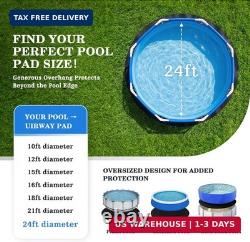 UIRWAY 24 Ft Round Heavy Duty Pool Liner Pad Above Ground, 2026 New Pool Pad 30