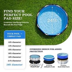 UIRWAY 24FT Round Pool Liner Pad Above Ground, 2026 New Round-24ft, Black