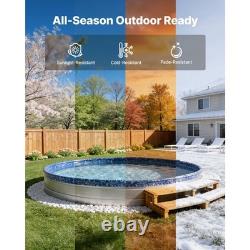 Uimoso 10ft Round Pool Liner Overlap 27.5in Wall Durable Vinyl Material