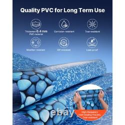 Uimoso 18ft Round Pool Liner Overlap 52in Wall Durable Vinyl Boulder Pattern