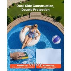 Uimoso 18ft Round Pool Liner Overlap 52in Wall Durable Vinyl Boulder Pattern