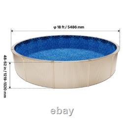 Uimoso 18ft Round Pool Liner Overlap 52in Wall Durable Vinyl Boulder Pattern