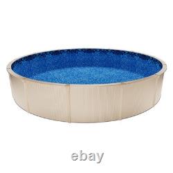 Uimoso 18ft Round Pool Liner Overlap 52in Wall Durable Vinyl Boulder Pattern