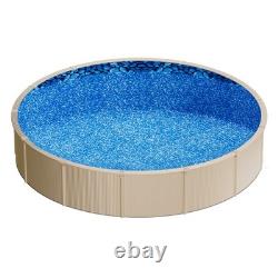 Uimoso 18ft Round Pool Liner Overlap 52in Wall Durable Vinyl Boulder Pattern