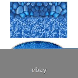 Uimoso 24ft 27ft Round Pool Liner UniBead 52 Wall Vinyl Boulder Swirl Design