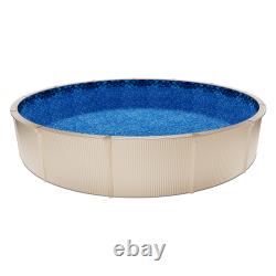 Uimoso 24ft 27ft Round Pool Liner UniBead 52 Wall Vinyl Boulder Swirl Design