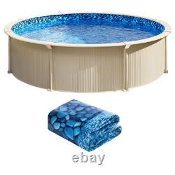 Uimoso 27ft Round Overlap Pool Liner, Fits 54in Wall, Sturdy and Long-Lasting